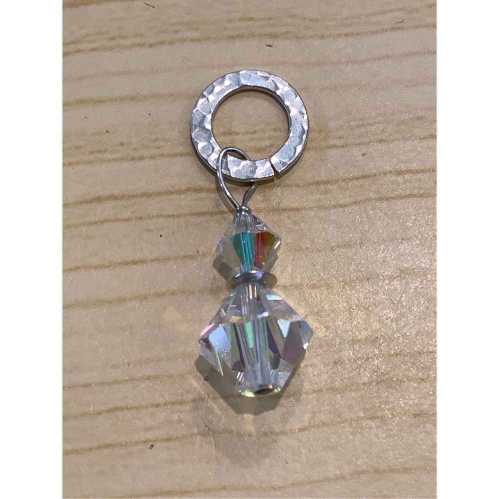 Handmade Austria Crystal with Sterling Silver Ring for Necklace